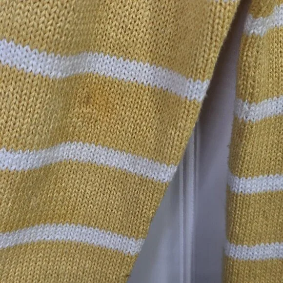 Vintage Sag Harbor Sweater Medium Yellow Lighthouse Coastal Nautical Preppy Y2K - Picture 10 of 10